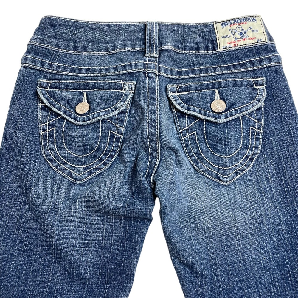 True Religion Joey Low Rise Flare Jeans Size 26 - Picture 7 of 9